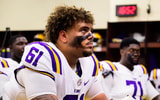 LSU starting center Braelin Moore was injured on the first play of the game (Photo: LSU Football)